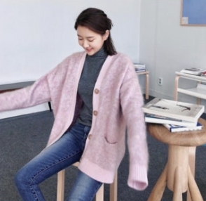 A17H 아디세떼흐 모헤어 가디건 프리 사이즈 정품--3