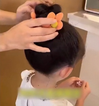 유아동 어린이 머리 집게 큰 꽃 머리핀 헤어클립 2개--3