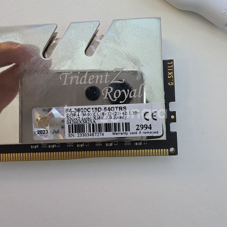 지스킬 로얄 실버 ddr4 64gb 3600 듀얼램--1
