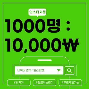 인스타 팔로워 수 늘려드립니다
