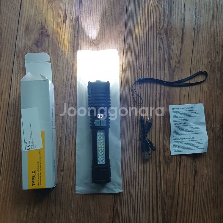 새상품/ C타입충전식 후레쉬 렌턴 랜턴 손전등캠핑낚시--9