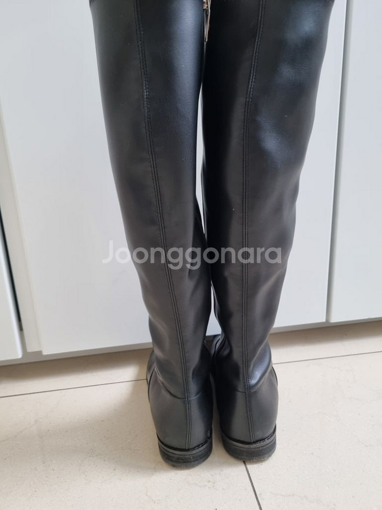 바이언스 양가죽 스판 롱부츠 230--2