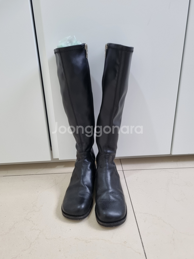 바이언스 양가죽 스판 롱부츠 230--1