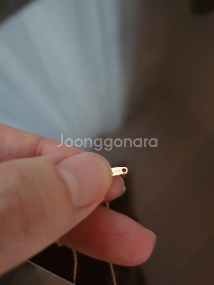 14k 일체형 진주 목걸이--1