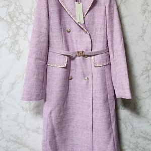 연보라 트위드 여성 자켓 사이즈 66 새상품