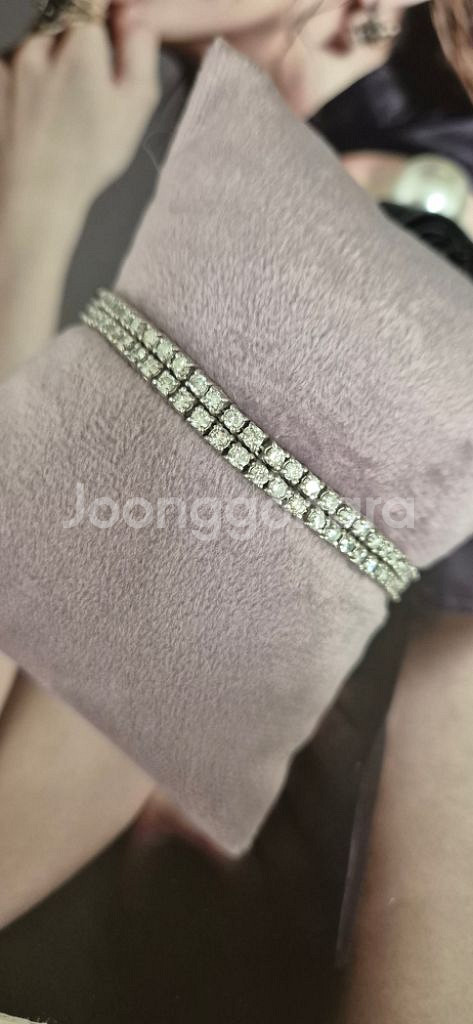 18k 천연다이아 테니스 팔찌( 감별서 동봉)--3