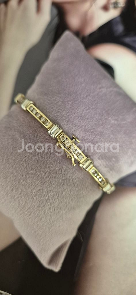 14k 천연다이아 마디팔찌( 감별서 동봉)--3