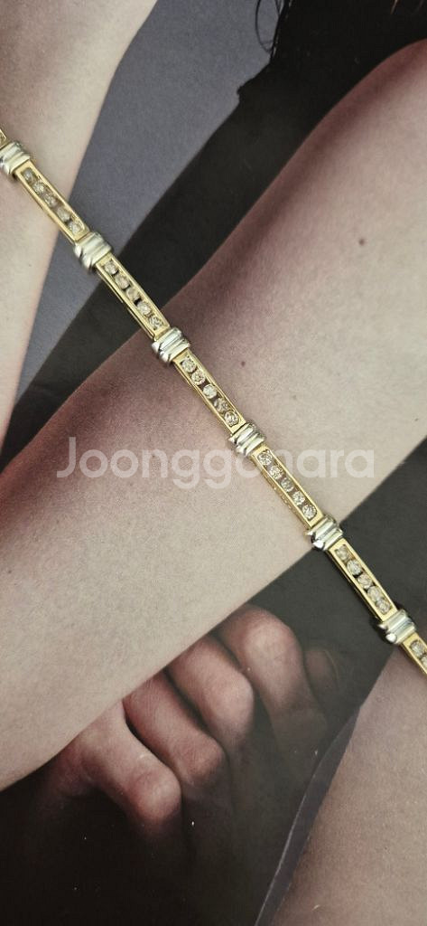 14k 천연다이아 마디팔찌( 감별서 동봉)--1