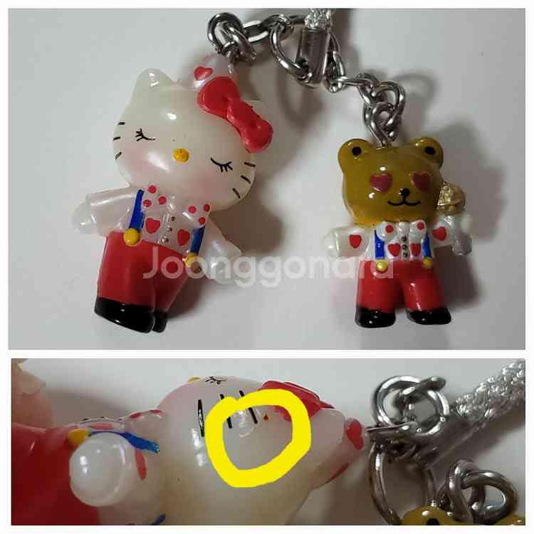 헬로키티 오사카 지역한정 머그컵+고전 키티 스트랩 세트--6