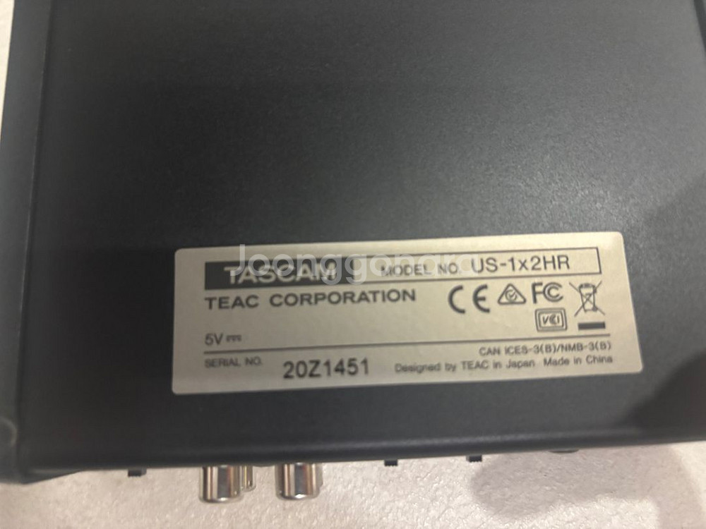 타스캠 TASCAM US-1X2HR 오디오 인터페이스--2