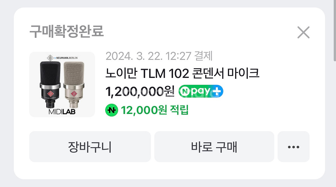 노이만 TLM 102 콘덴서 마이크 미디 음악 장비--1