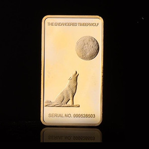 새 늑대 패턴 컬렉션 GP 1온스 골드바 기념 황금