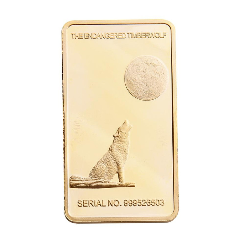 새 늑대 패턴 컬렉션 GP 1온스 골드바 기념 황금--1