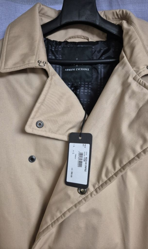 새상품)남자 알마니 익스체인지 트렌치 패딩 L(110사이즈)--2