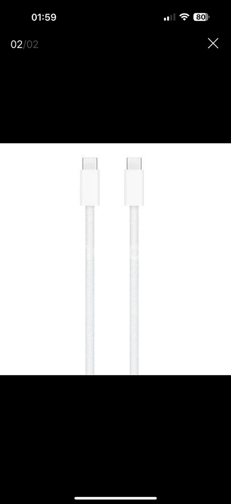 애플정품 240w 2m우븐케이블--1