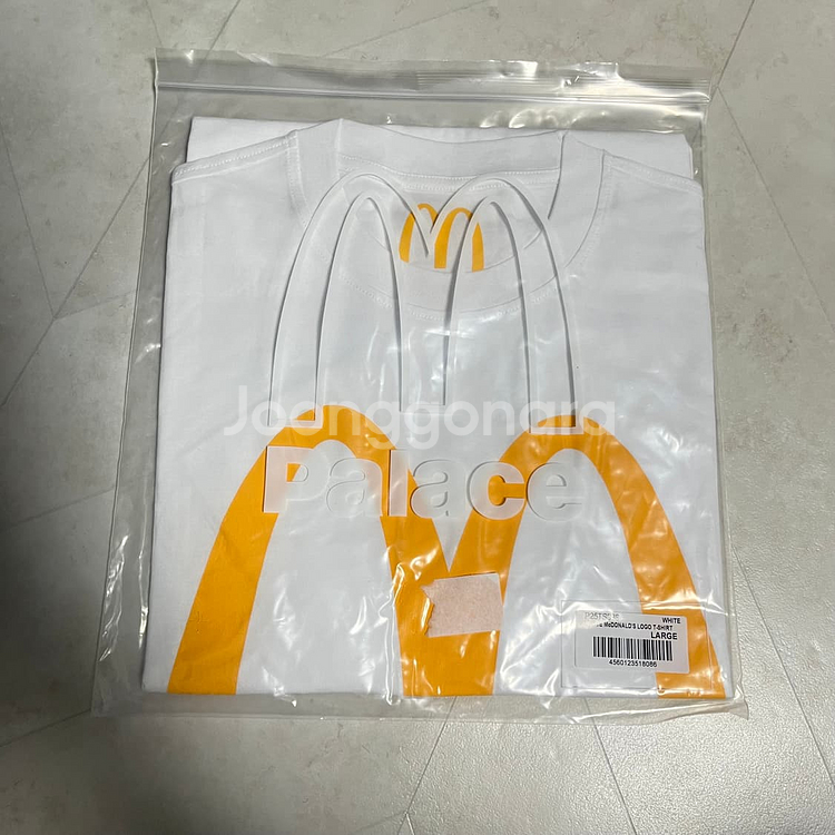 새상품(L) 팔라스 맥고날드 로고 반팔티셔츠 화이트--1