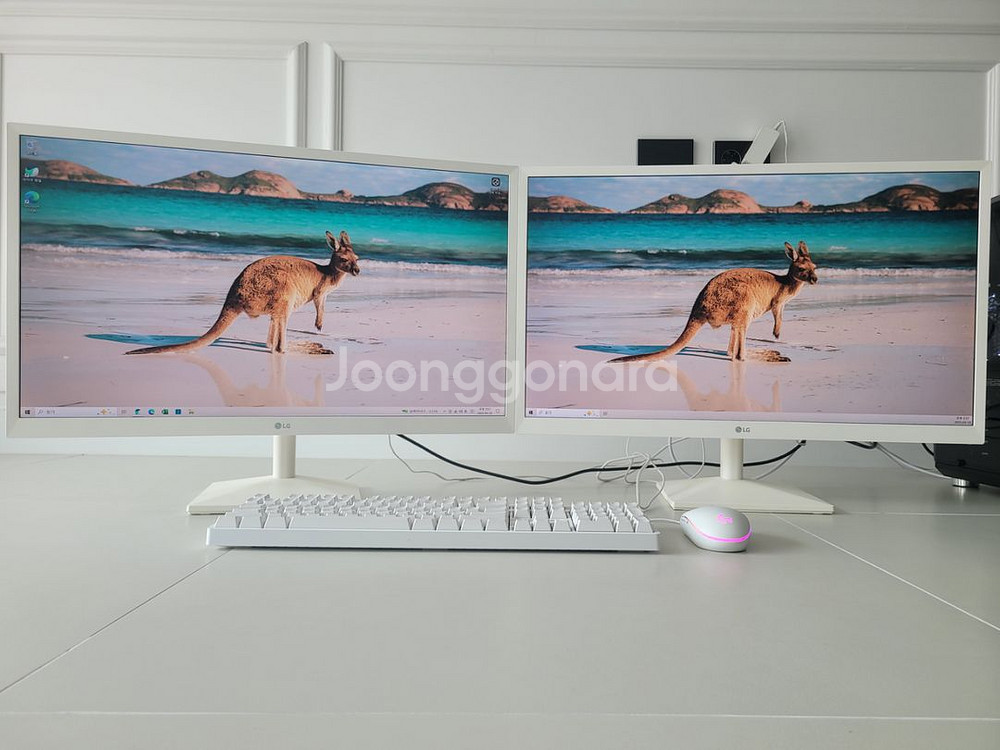 LG27인치 75Hz 27MN430HW 화이트 모니터--1