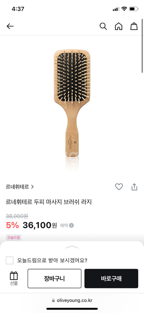 르네휘테르 두피 마사지 브러쉬(라지)--0