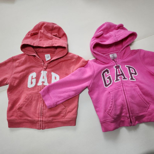 아기 여아 갭 GAP 후드집업12~18m 2개(기모x