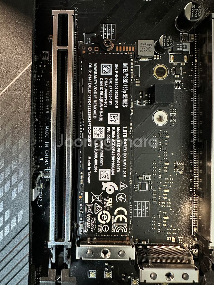 인텔 SSD 760P M.2 PCIe 3.0 1TB--4