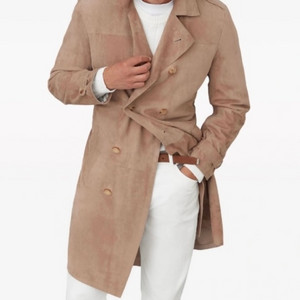 브루넬로 쿠치넬리 스웨이드 트랜치 코트 자켓 (미사용)