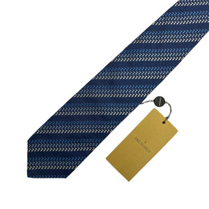 새상품 명품 트루사르디 넥타이 9cm 블루 컬러 사선