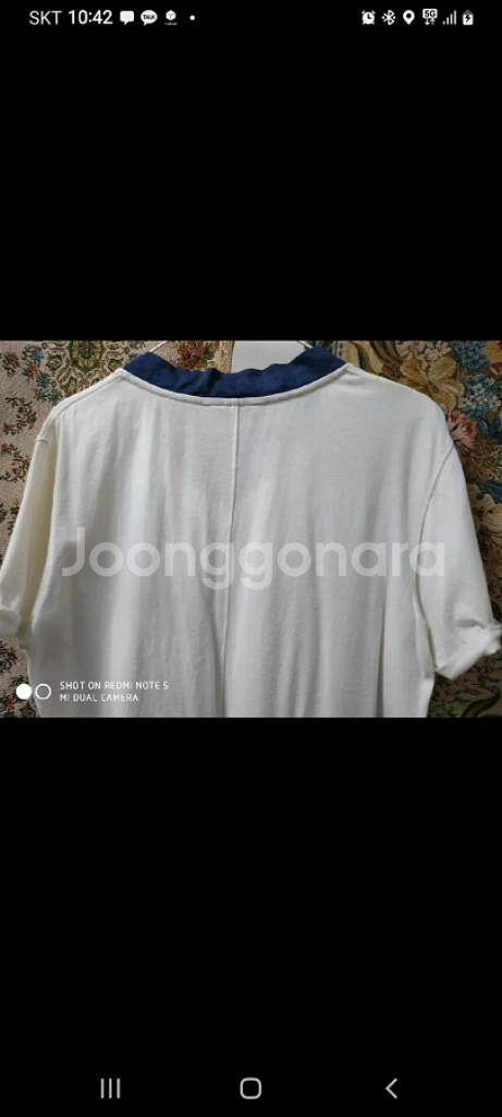 100 빈폴 브이넥 스카프 프린트 티셔츠--5