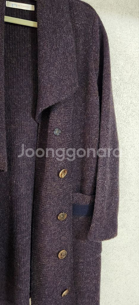 기비(givy) 알파카혼방 버건디 니트가디건(85)--3
