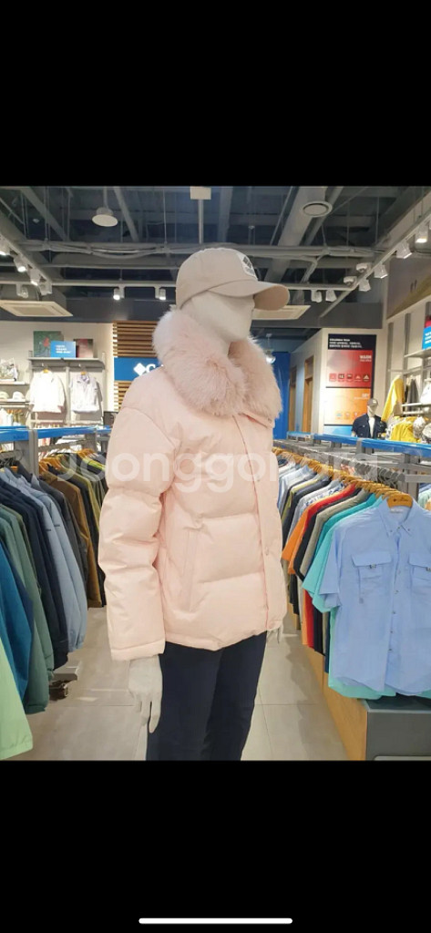 콜롬비아 숏다운 퍼 자켓 패딩 (페일핑크)--6