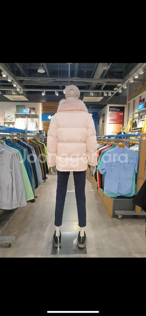 콜롬비아 숏다운 퍼 자켓 패딩 (페일핑크)--7