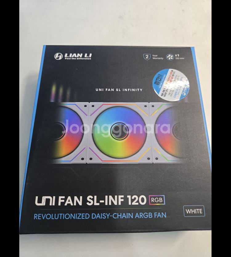 리안리 유니팬 SL INF 120 화이트 4개--1
