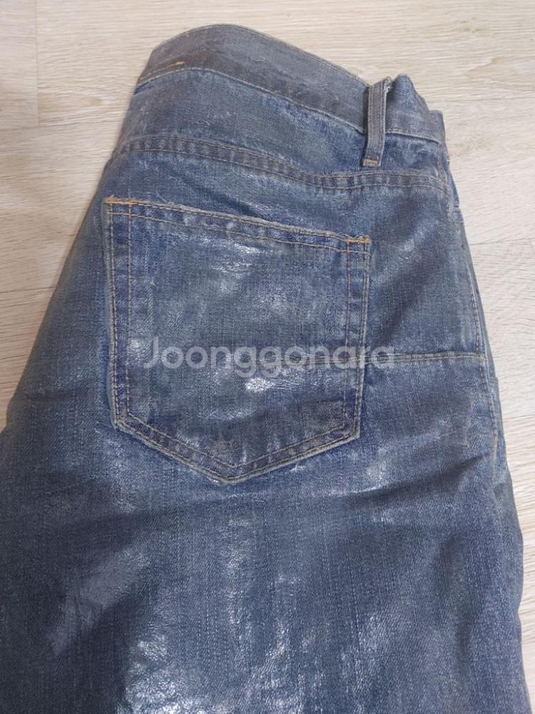 디올 블루왁스코팅맛 청바지--1