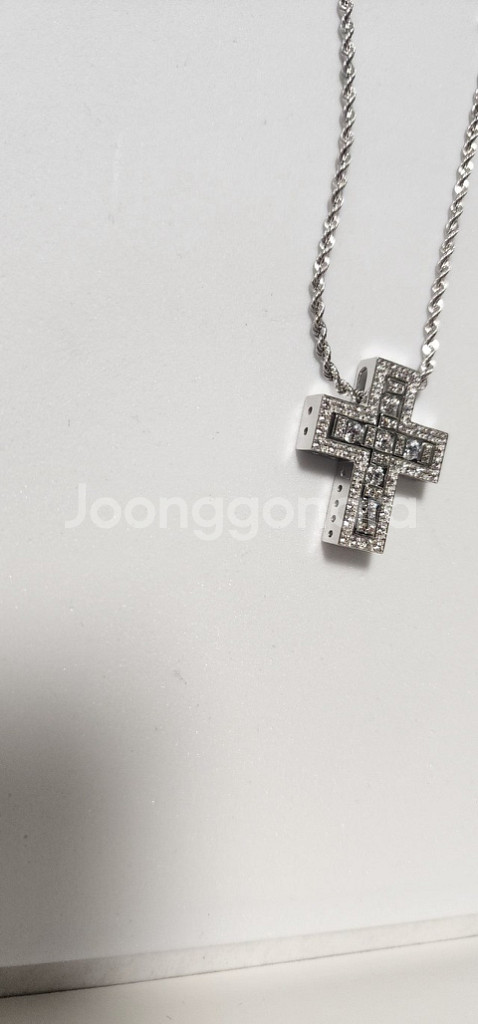 18k 화이트 골드 벨에포크 라지 사이즈 목걸이--1