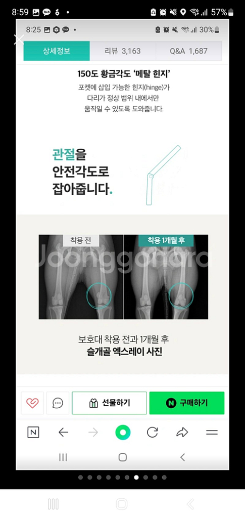 포베오 강아지 오른쪽 쓸개골보호대 XS--2