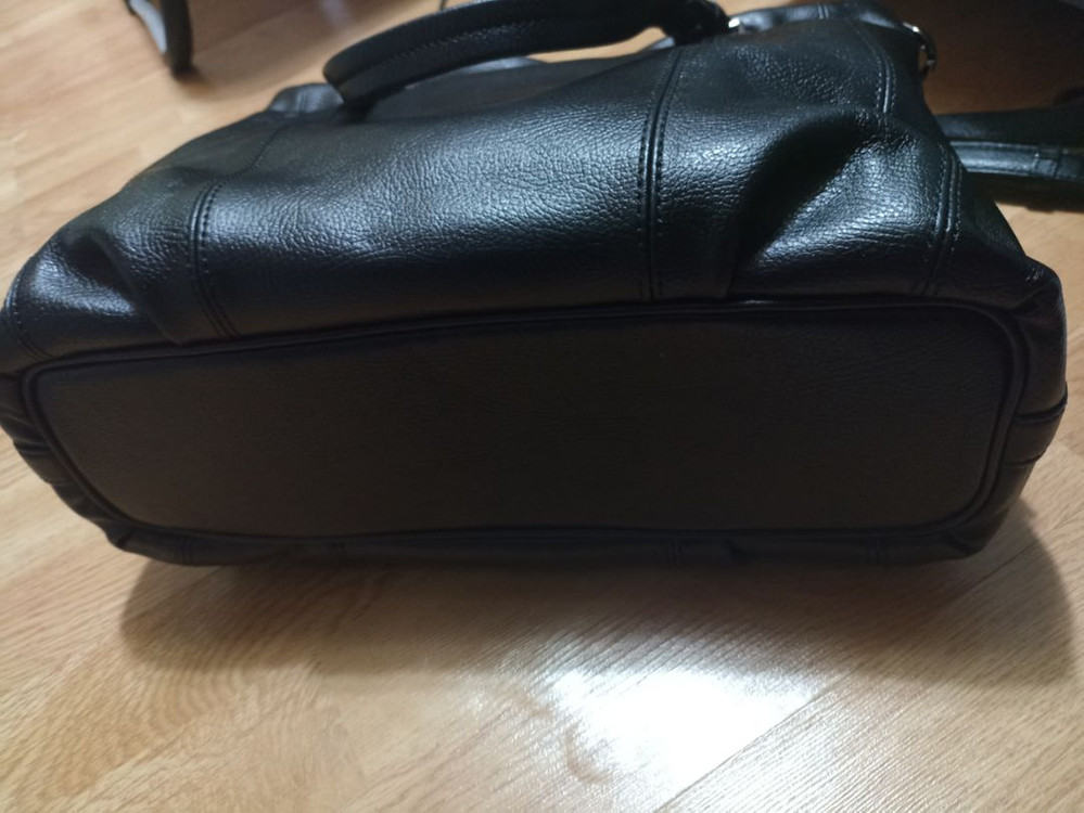 루이까또즈 블랙 가죽 크로스백 토트백 가방 숄더백--3