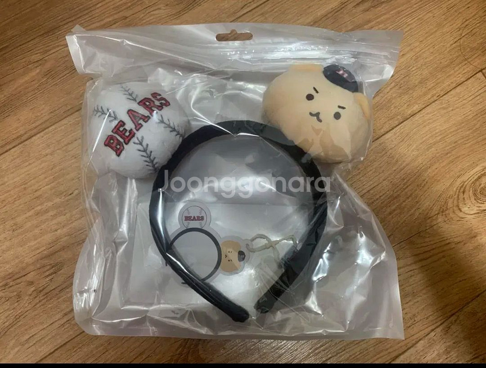 두산 망곰 잠옷 유니폼(100)+망곰 머리띠 (미개봉)--2