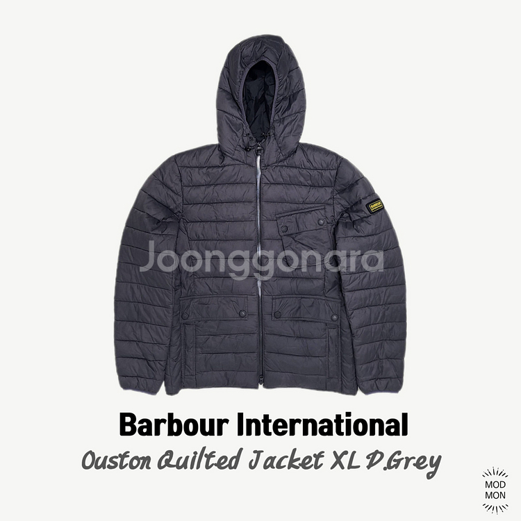 바버 인터네셔널 Ouston 퀼팅 자켓 XL 다크그레이--0