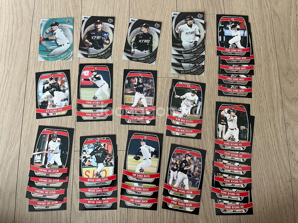 KBO 컬렉션카드 KT위즈 일괄 반택포함--0