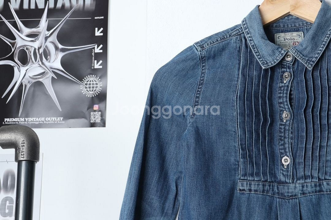 W(F) 폴로 랄프로렌 셔츠 남방 아동 청 데님--2
