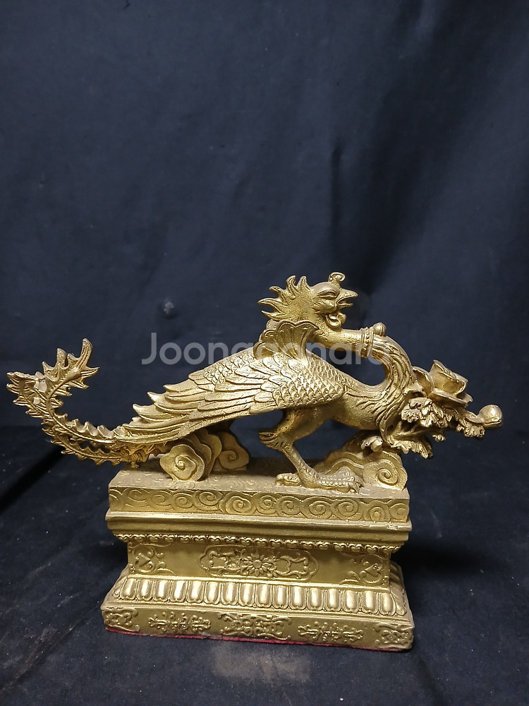 황동 개금 황후봉황단 가로23cm. 세로17cm--2