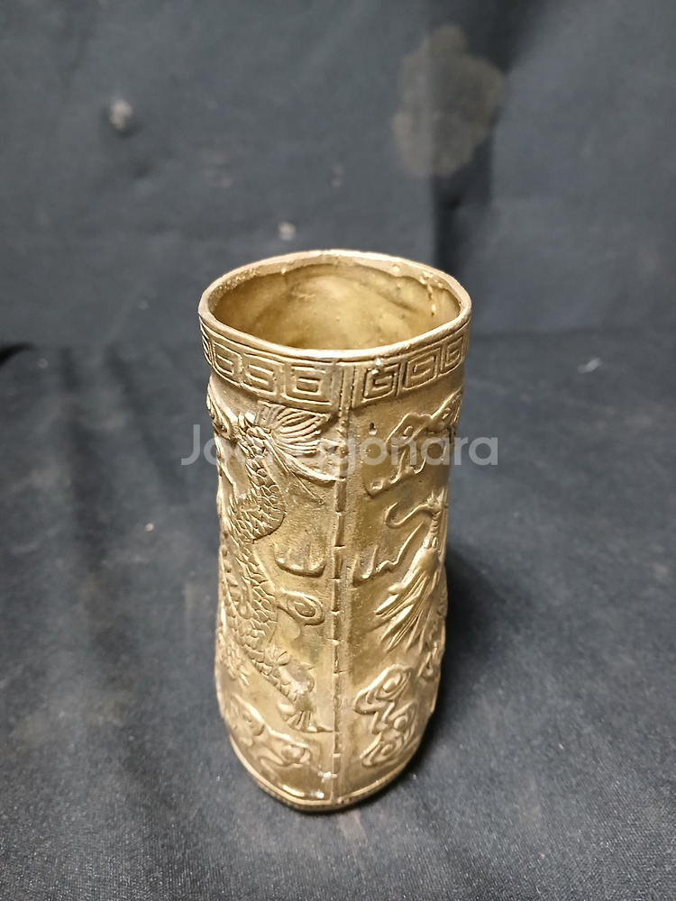황동 황제 어족신 가로12cm 세로10cm--2