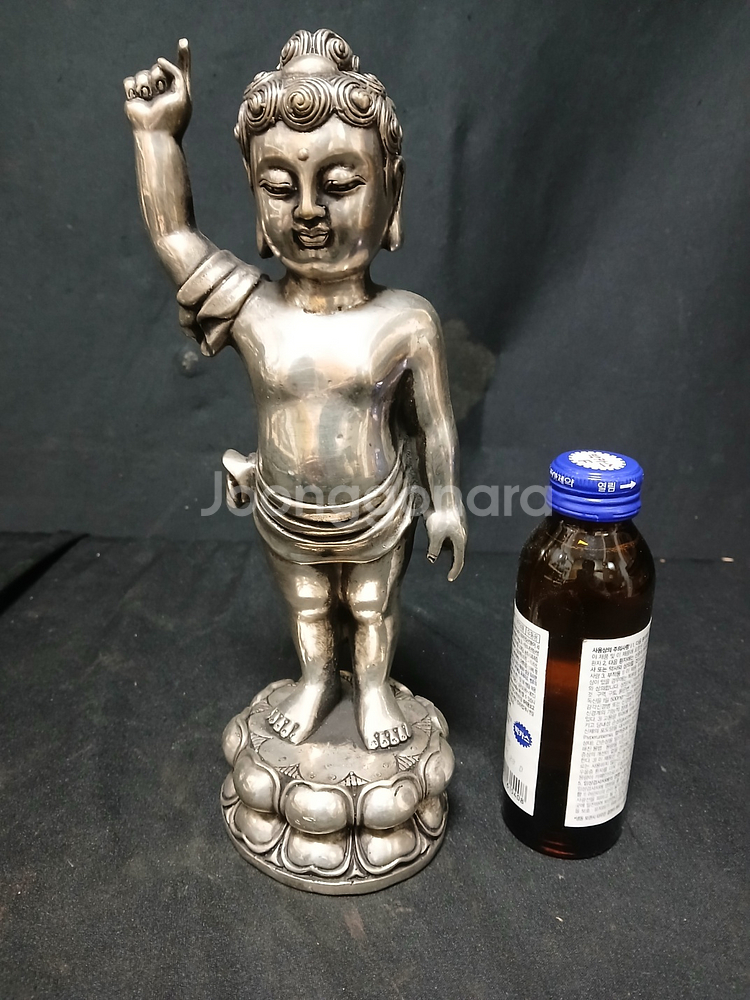 백동 동자불 입상 가로8cm 세로26cm--0