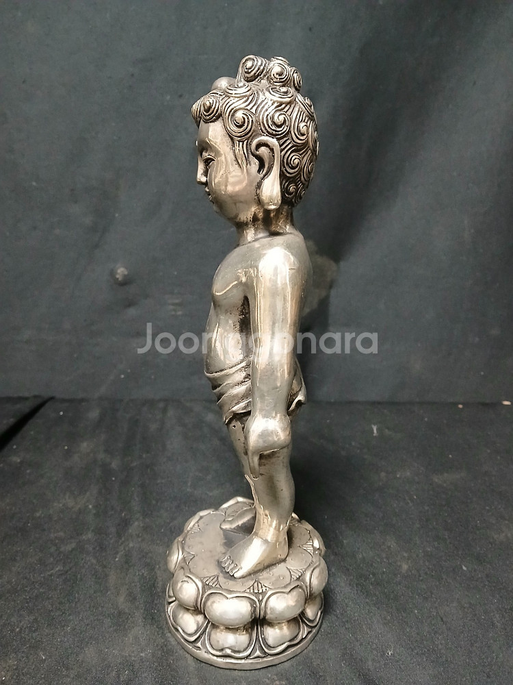 백동 동자불 입상 가로8cm 세로26cm--1