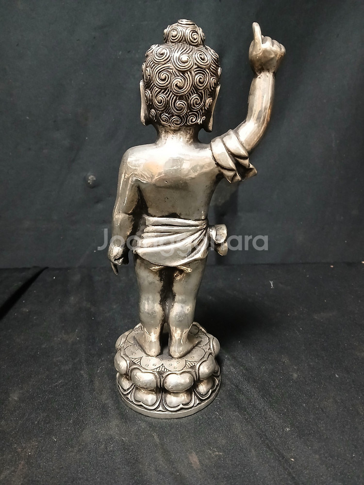백동 동자불 입상 가로8cm 세로26cm--2