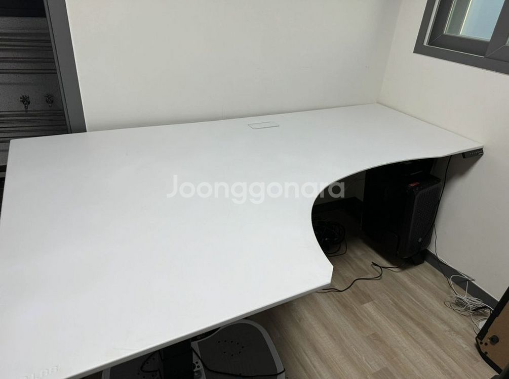 루나랩 L자 ㄱ자 모션데스크 코너 책상+9템--1