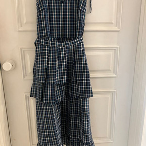 프릴 체크 원피스