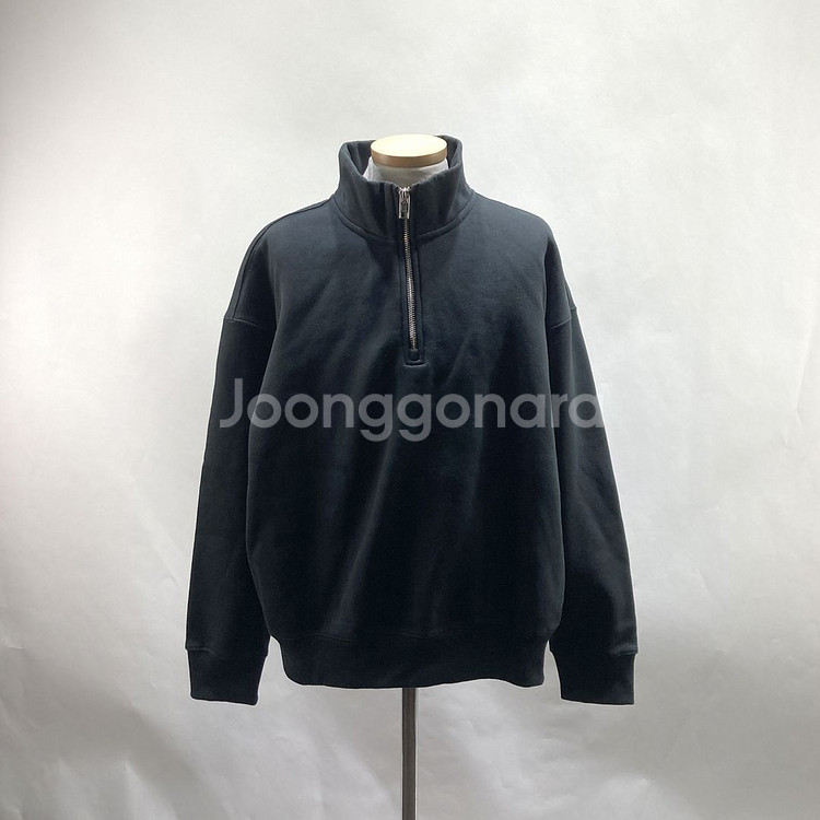 H&M 반집업티셔츠 최상 블랙 105-110 영구제--0