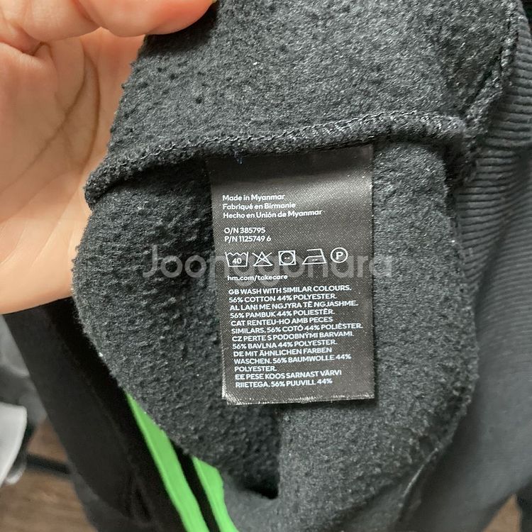 H&M 반집업티셔츠 최상 블랙 105-110 영구제--4