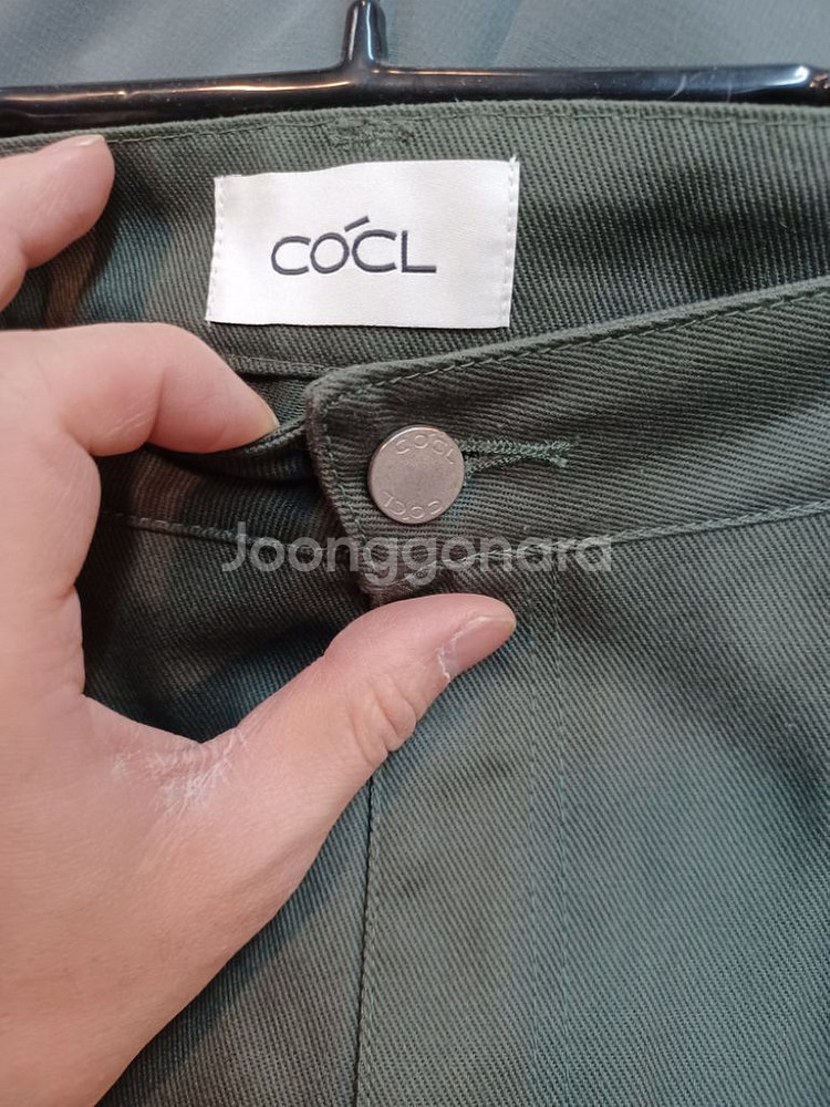 커스텀어클락 cocl 원턱 코튼 와이드 카고팬츠 34--2