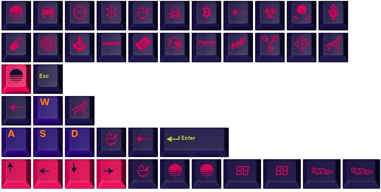 [판매] GMK Laser 풀 패키지 키캡 세트--2